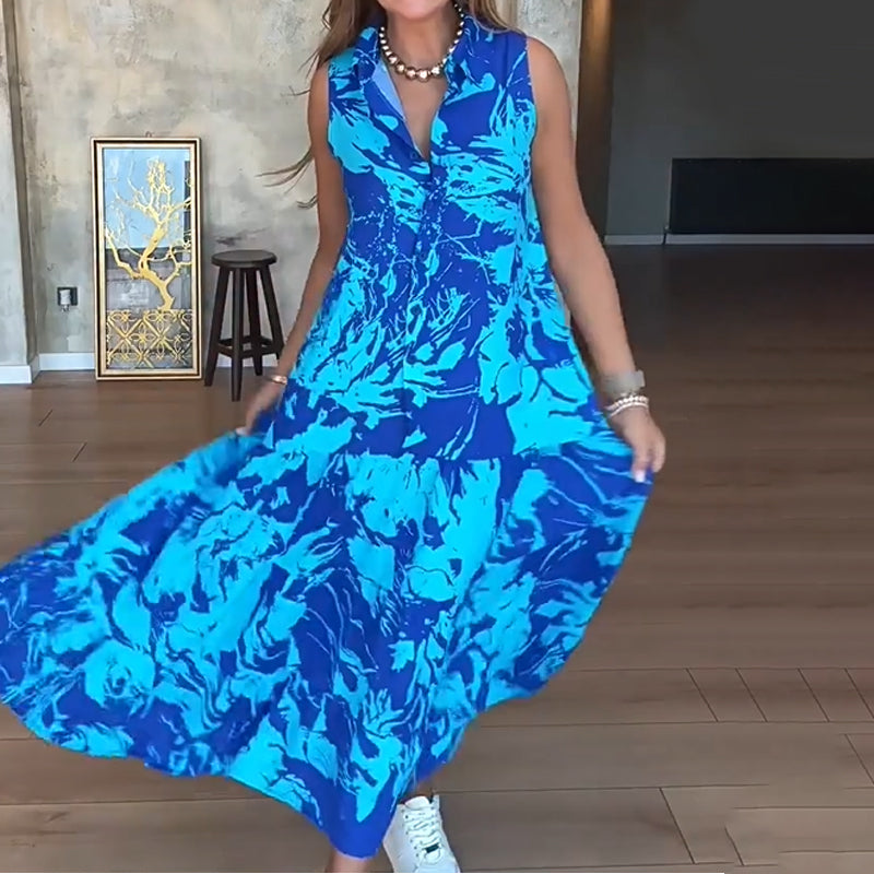 Geneviève | Robe Maxi Imprimée Chic