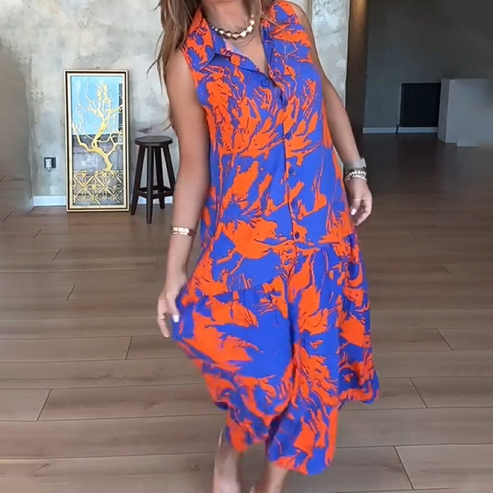 Geneviève | Robe Maxi Imprimée Chic