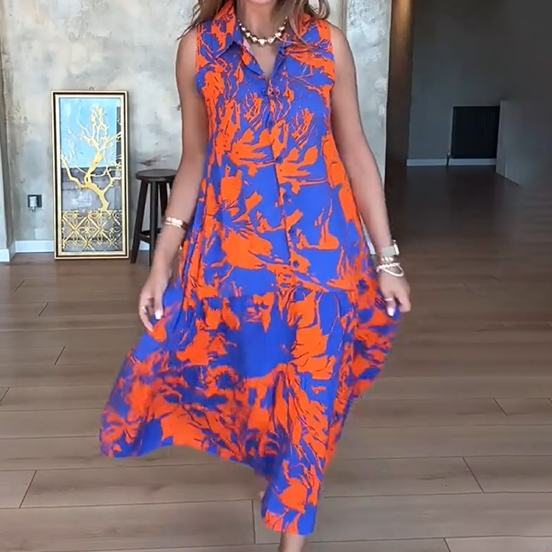 Geneviève | Robe Maxi Imprimée Chic