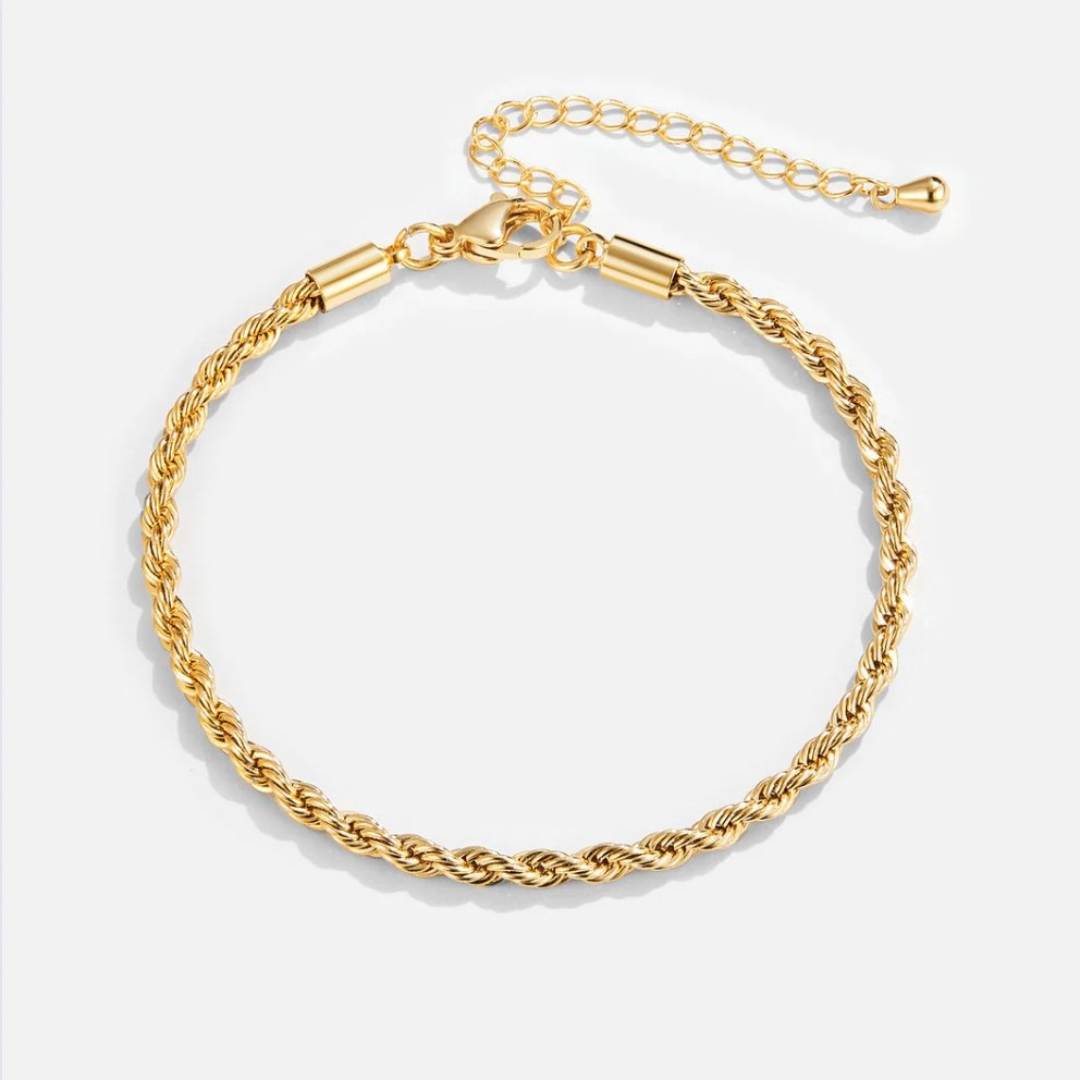 Bracelet en or chic tordu