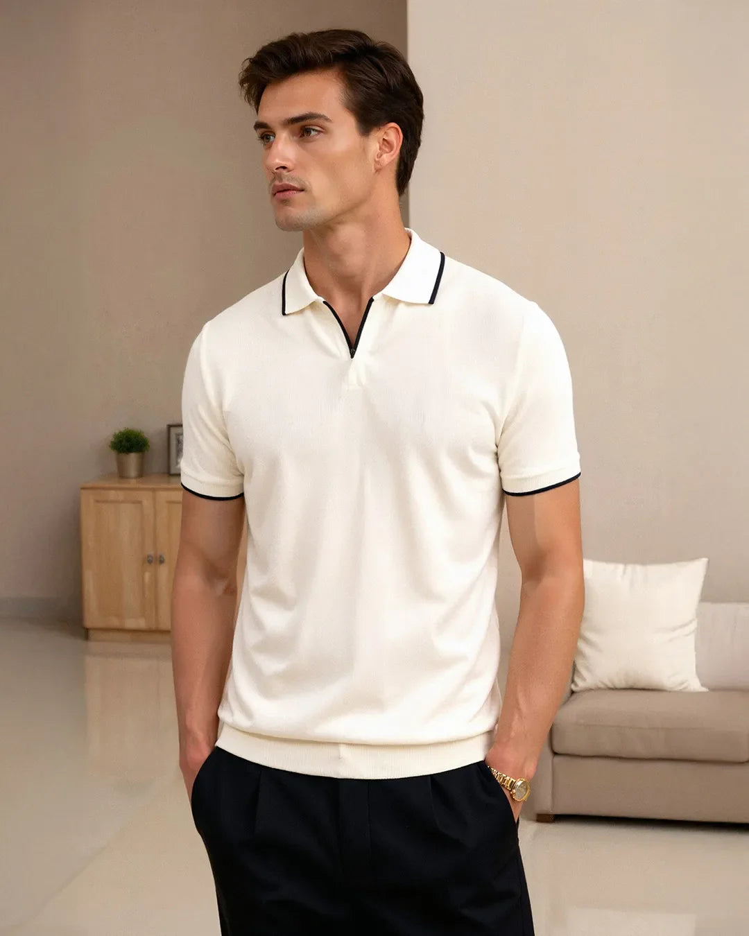 Louis | Polo Piqué Élégant Homme